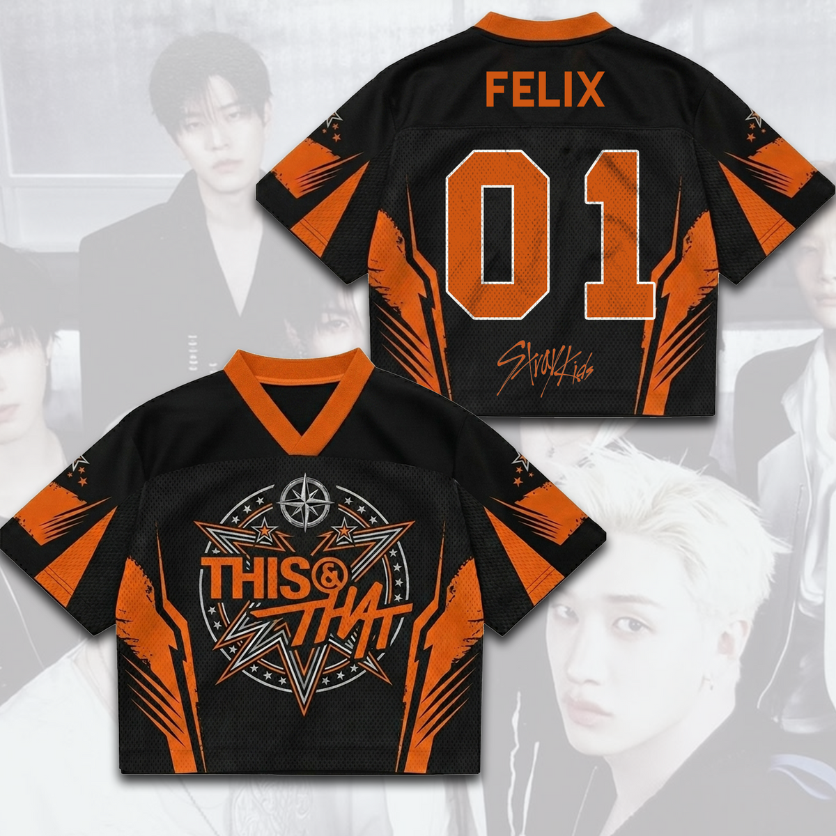 Energetisches Stray Kids This That Album Mixed Mesh Jersey Perfektes Fan-Geschenk