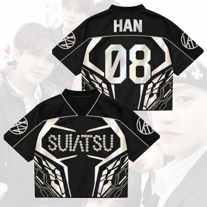 SUIATSU Stray Kids gemischtes Mesh-Trikot „Run It“-Tour-Geschenk für Fans