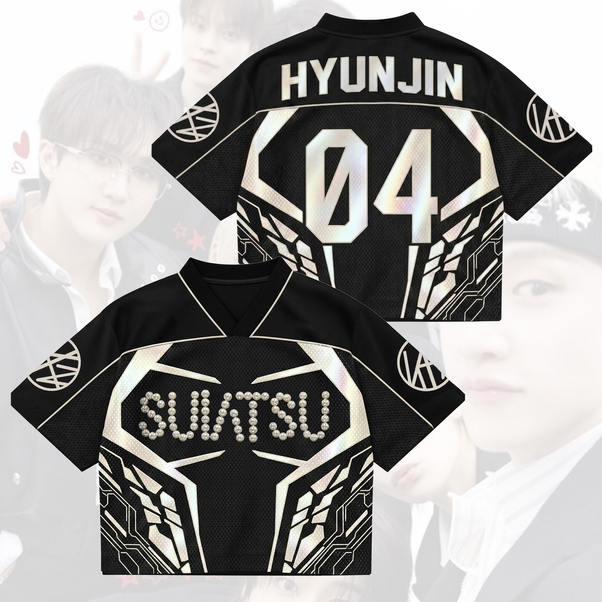 SUIATSU Stray Kids gemischtes Mesh-Trikot „Run It“-Tour-Geschenk für Fans
