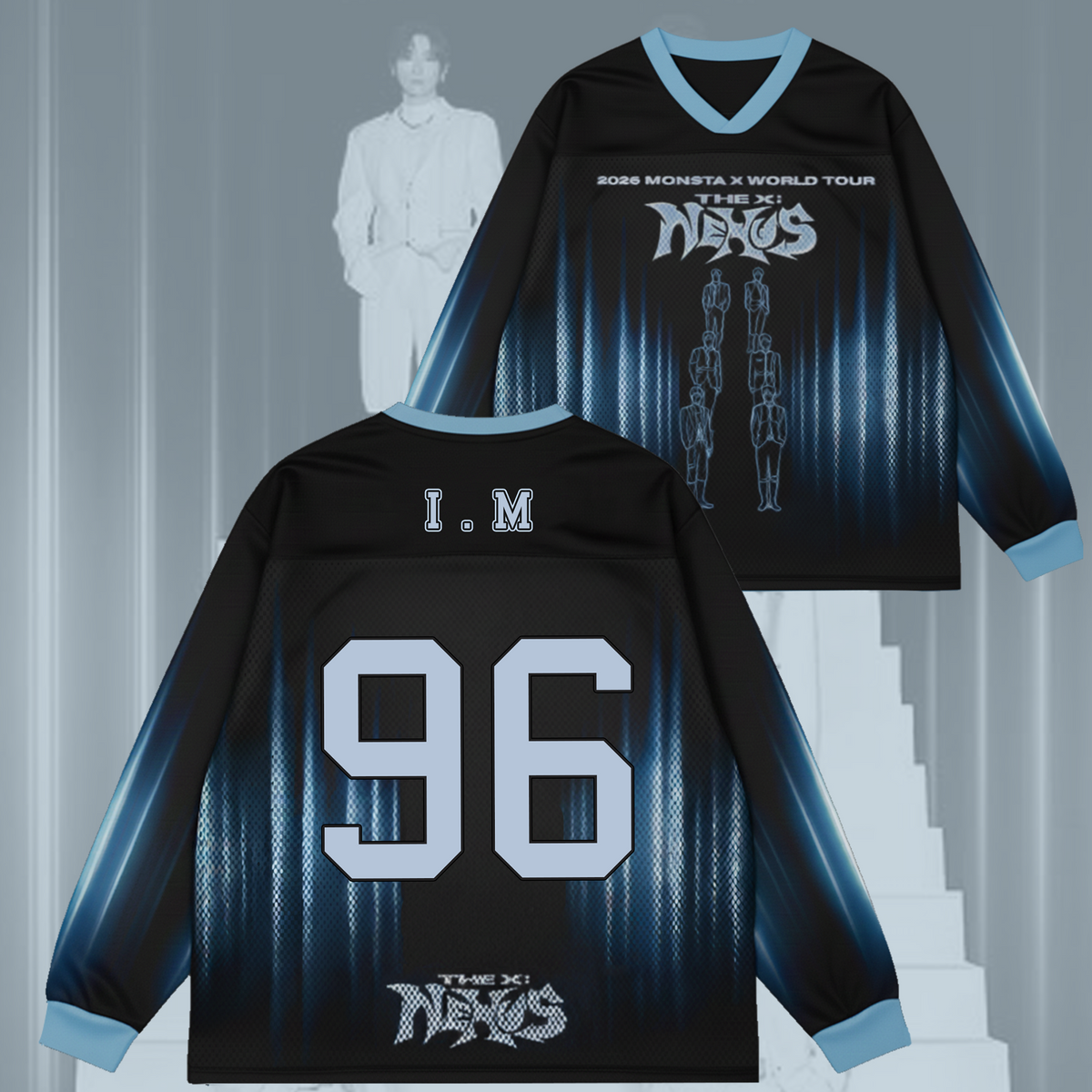 Monsta X World Tour Mesh Splicing Long Sleeved Gift For Fans