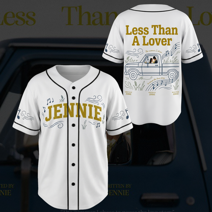 Blackpink Jennie Less Than A Lover Single Baseball-Trikot süßes Doodle-Outfit Geschenk für Fans