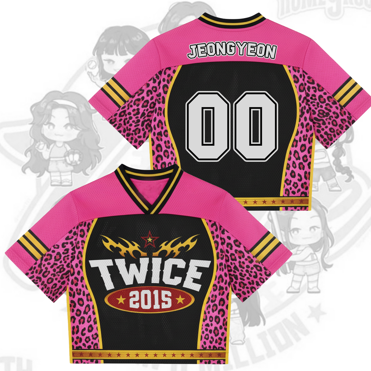 WAVESTEEᵀᴹ Leopard Vibe Mixed Mesh Jersey  Twice Collection