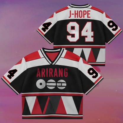 Arirang Modern Era BTS World Tour Mixed Mesh Jersey Army Gifts