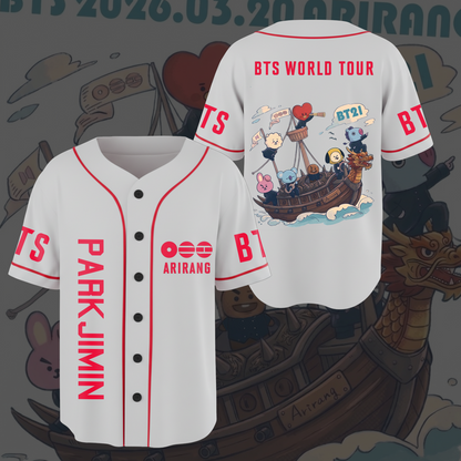 BT21 World Tour Keep Swimming Baseballtrikot