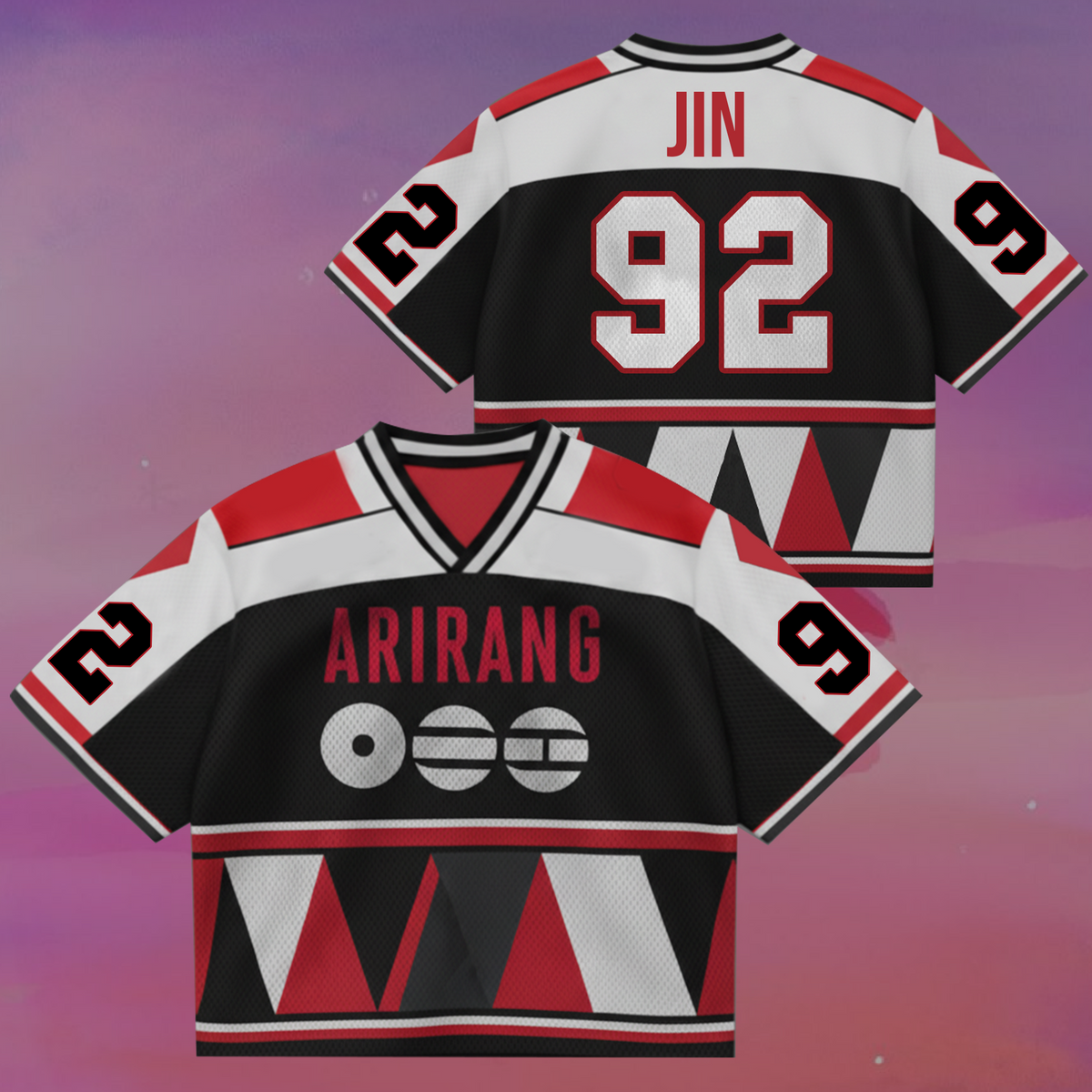 Arirang Modern Era BTS World Tour Mixed Mesh Jersey Army Gifts