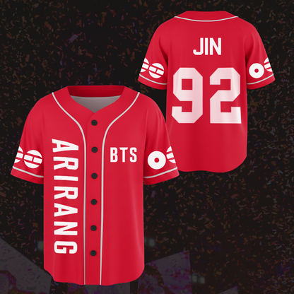 Arirang World Tour 2026 BTS Baseball Jersey Gift For Army