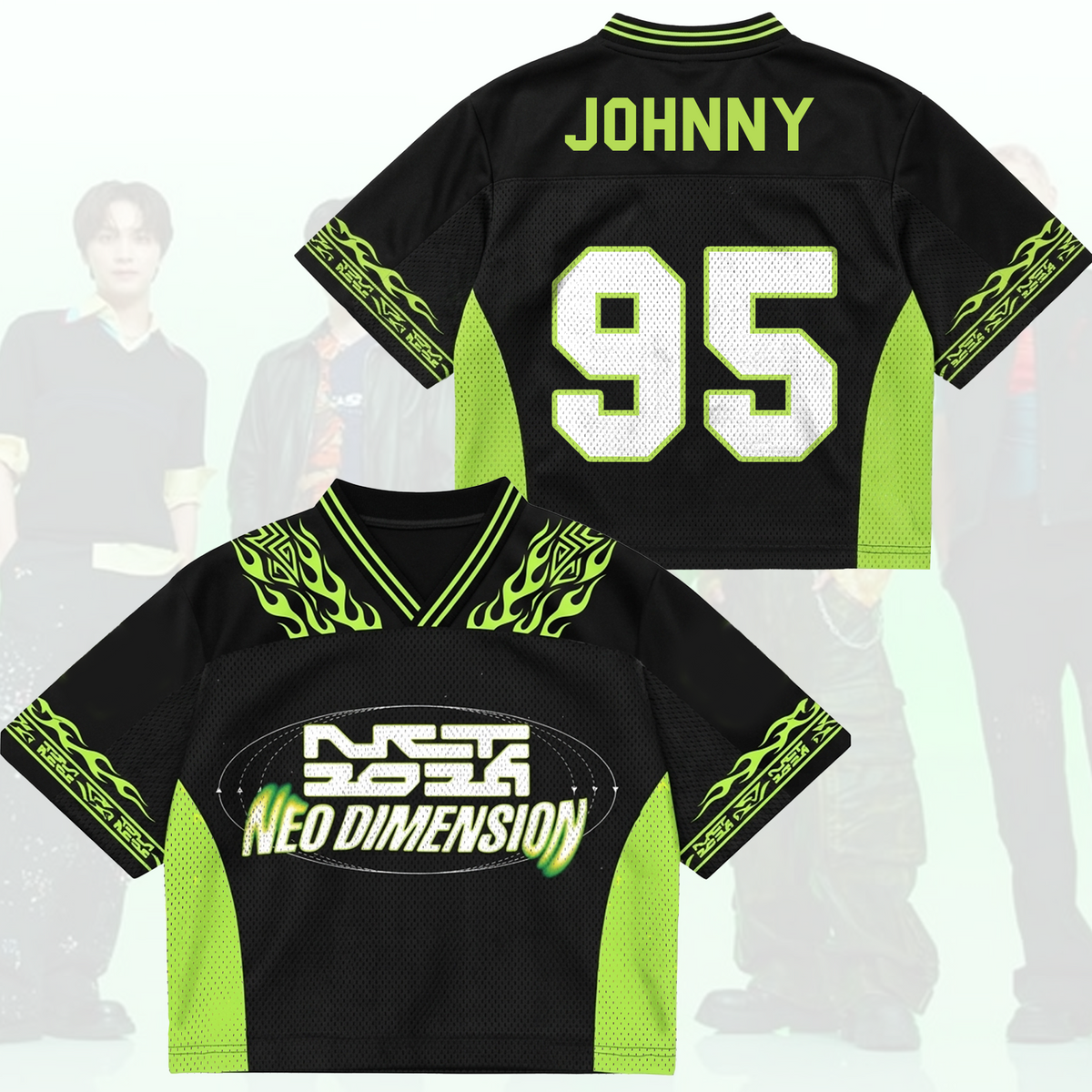 NCT 127 Neo Dimension Neo City Flame Mixed Mesh Jersey Konzert-Outfit Fan-Geschenke