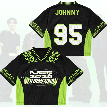 NCT 127 Neo Dimension Neo City Flame Mixed Mesh Jersey Konzert-Outfit Fan-Geschenke