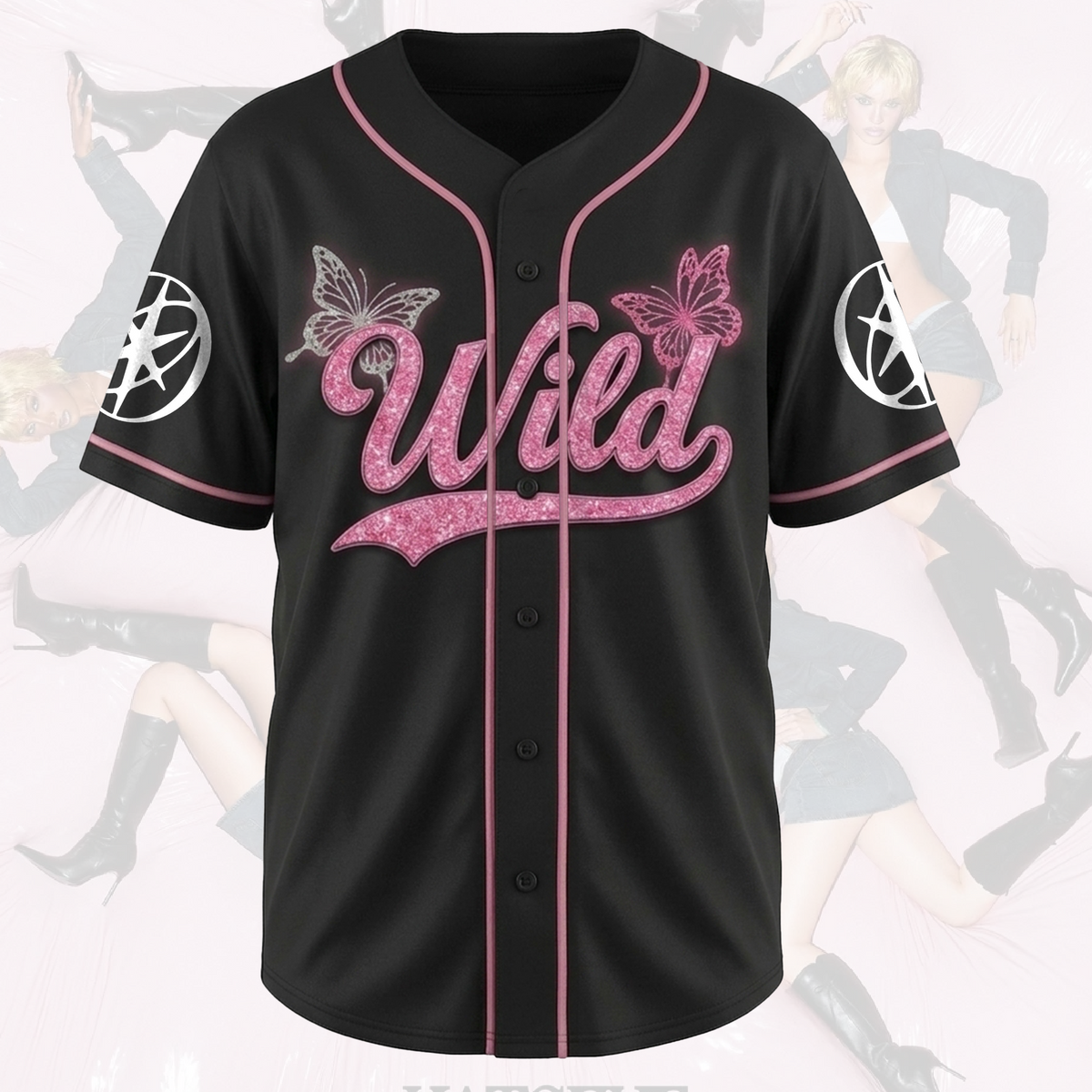 Pinky Butterfly KATSEYE Wild Album Baseball-Trikot Geschenk für Fans