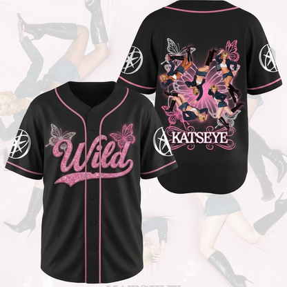 Pinky Butterfly KATSEYE Wild Album Baseball-Trikot Geschenk für Fans