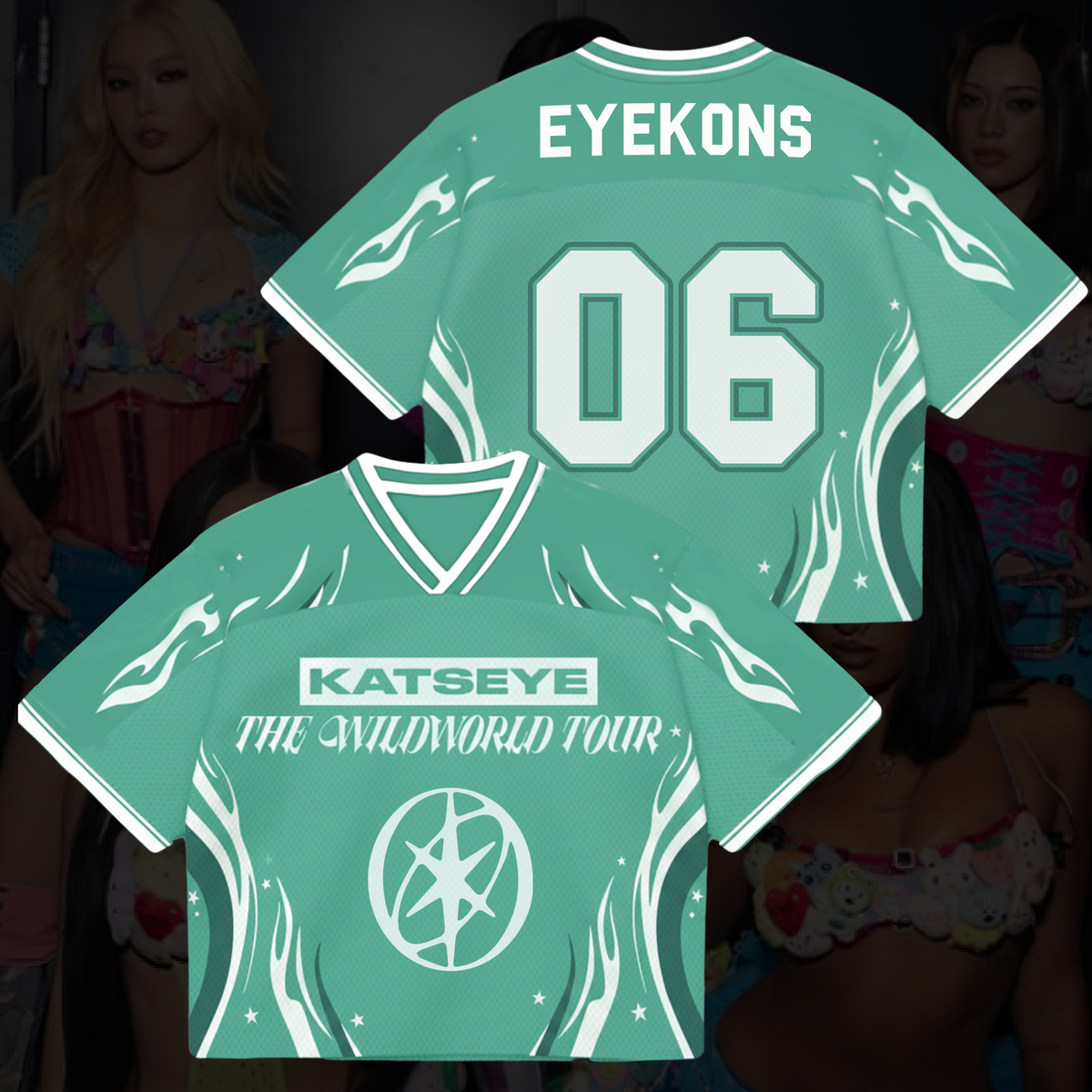 WildWorld Tour Wild Katseye Album Mesh-Trikot Fan-Edition