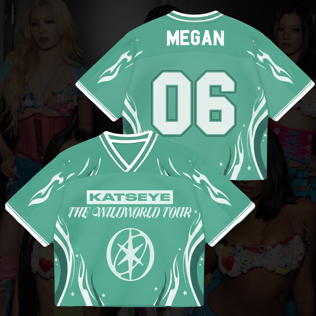 WildWorld Tour Wild Katseye Album Mesh-Trikot Fan-Edition
