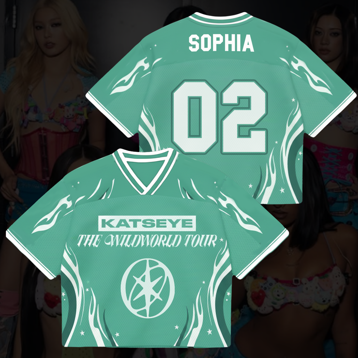 WildWorld Tour Wild Katseye Album Mesh-Trikot Fan-Edition