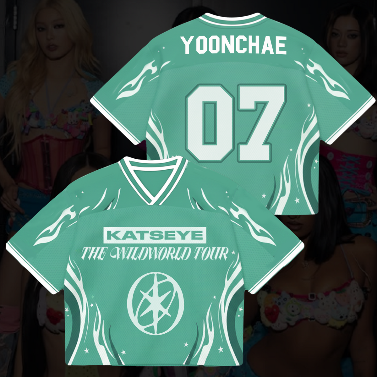 WildWorld Tour Wild Katseye Album Mesh-Trikot Fan-Edition