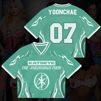 WildWorld Tour Wild Katseye Album Mesh-Trikot Fan-Edition