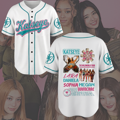 Sensationales KATSEYE Baseball-Trikot The Wildworld Tour Geschenk für Fans