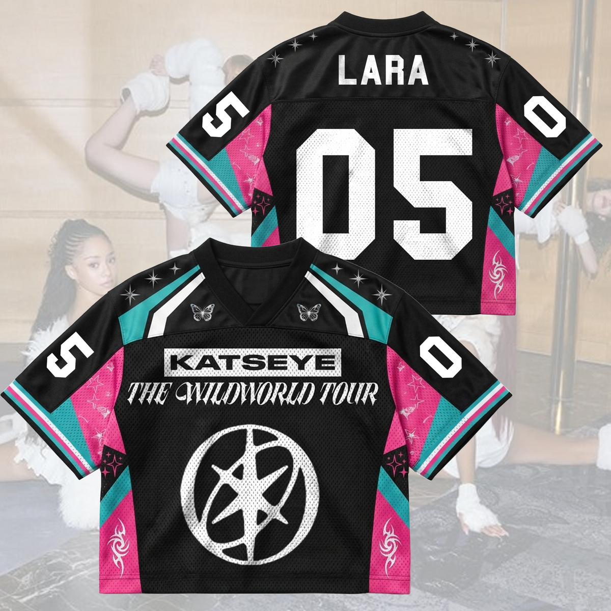 Butterfly KATSEYE The Wild World Tour Trikot Merch Geschenk für Eyekons