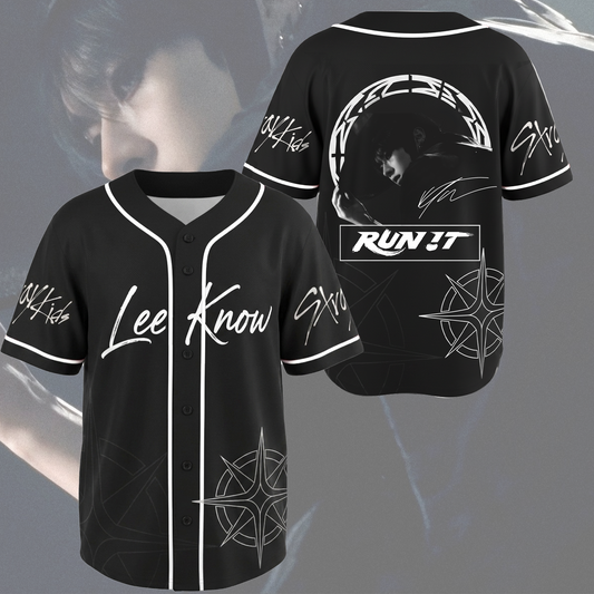 Lee Know Run It World Tour Stray Kids Baseball Jersey Stay Gifts