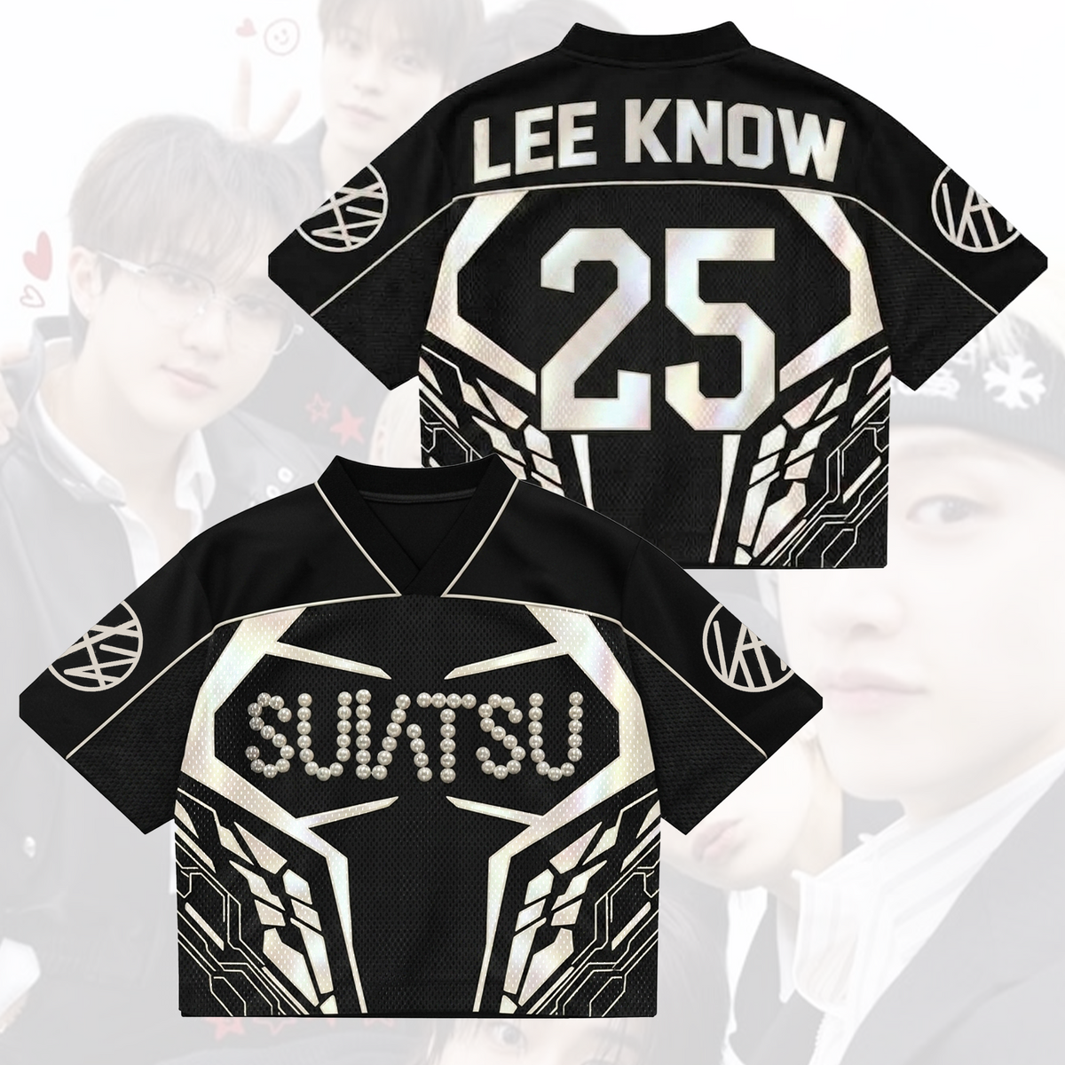 SUIATSU Stray Kids gemischtes Mesh-Trikot „Run It“-Tour-Geschenk für Fans