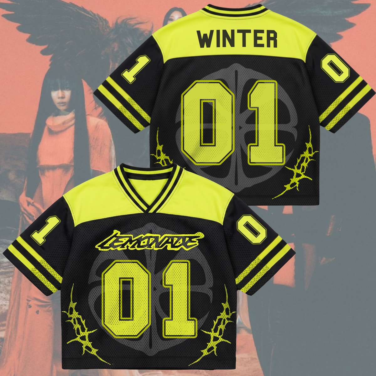 Aespa Lemonade Album Tour Mix Mesh Jersey