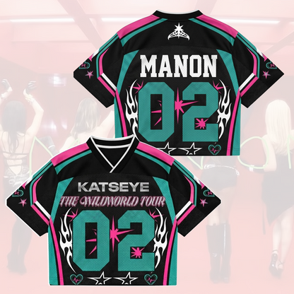Sporty Katseye The Wildworld Tour Mixed Mesh Jersey Fan Eyekons Geschenk