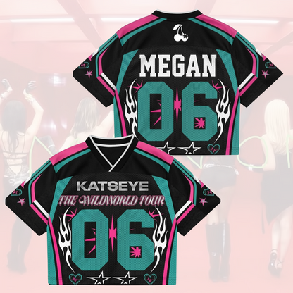 Sporty Katseye The Wildworld Tour Mixed Mesh Jersey Fan Eyekons Geschenk
