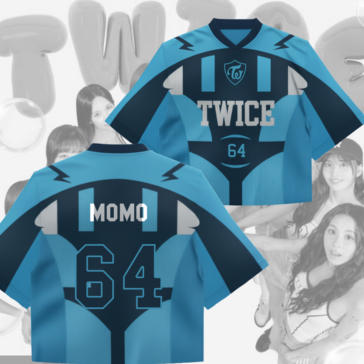 WAVESTEEᵀᴹ Train to World Tour Jersey By Twice Limited Mixed Mesh Jersey
