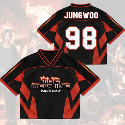 NCT 127 The Redline Welttournee Mixed-Mesh-Trikot Geschenk für Fans
