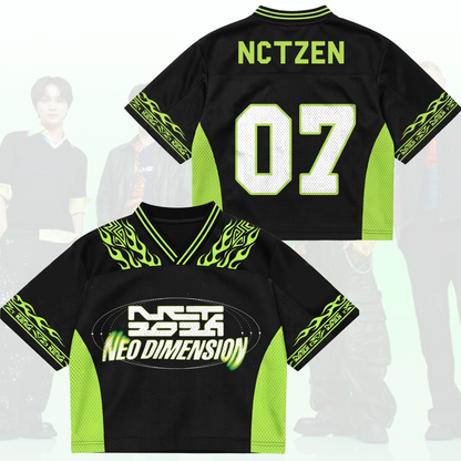 NCT 127 Neo Dimension Neo City Flame Mixed Mesh Jersey Konzert-Outfit Fan-Geschenke