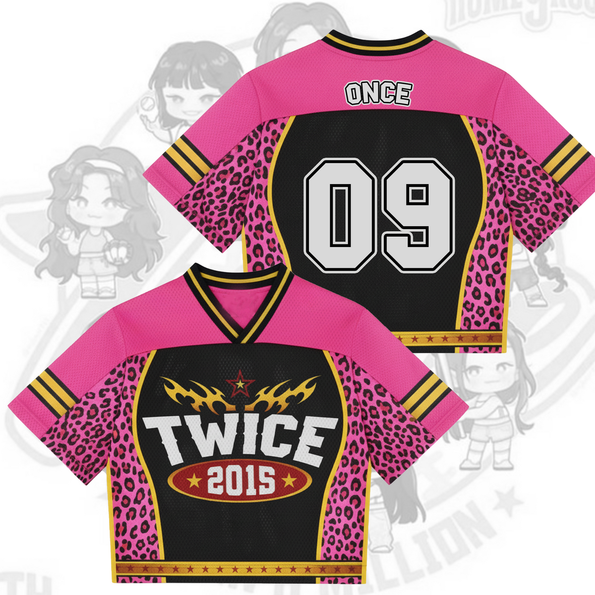 WAVESTEEᵀᴹ Leopard Vibe Mixed Mesh Jersey  Twice Collection