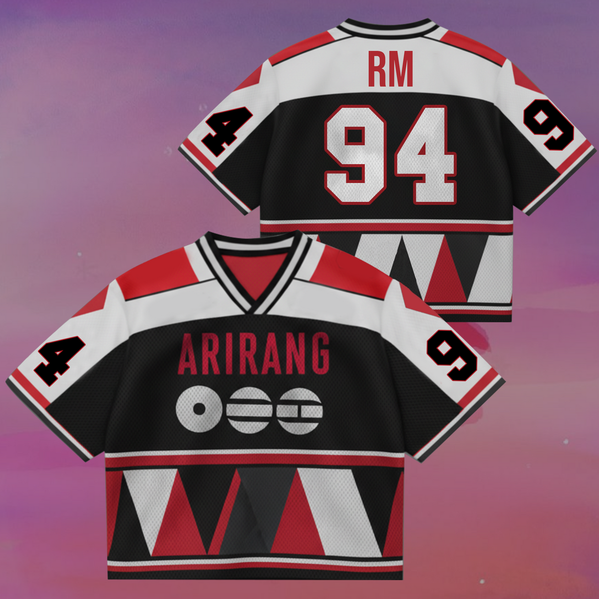 Arirang Modern Era BTS World Tour Mixed Mesh Jersey Army Gifts