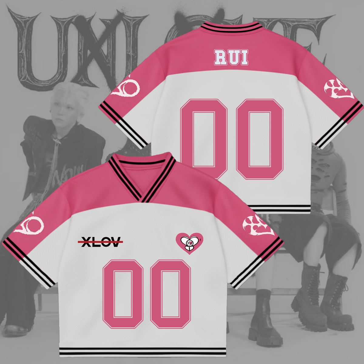 XLOV Wumuti Rui Hyun Haru  Mixed Mesh Jersey Gift For Fans