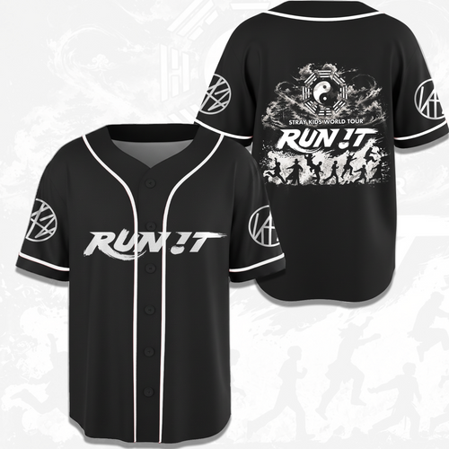 Shadow Stray Kids Run It Welttournee Baseball-Trikot Geschenk für Fans