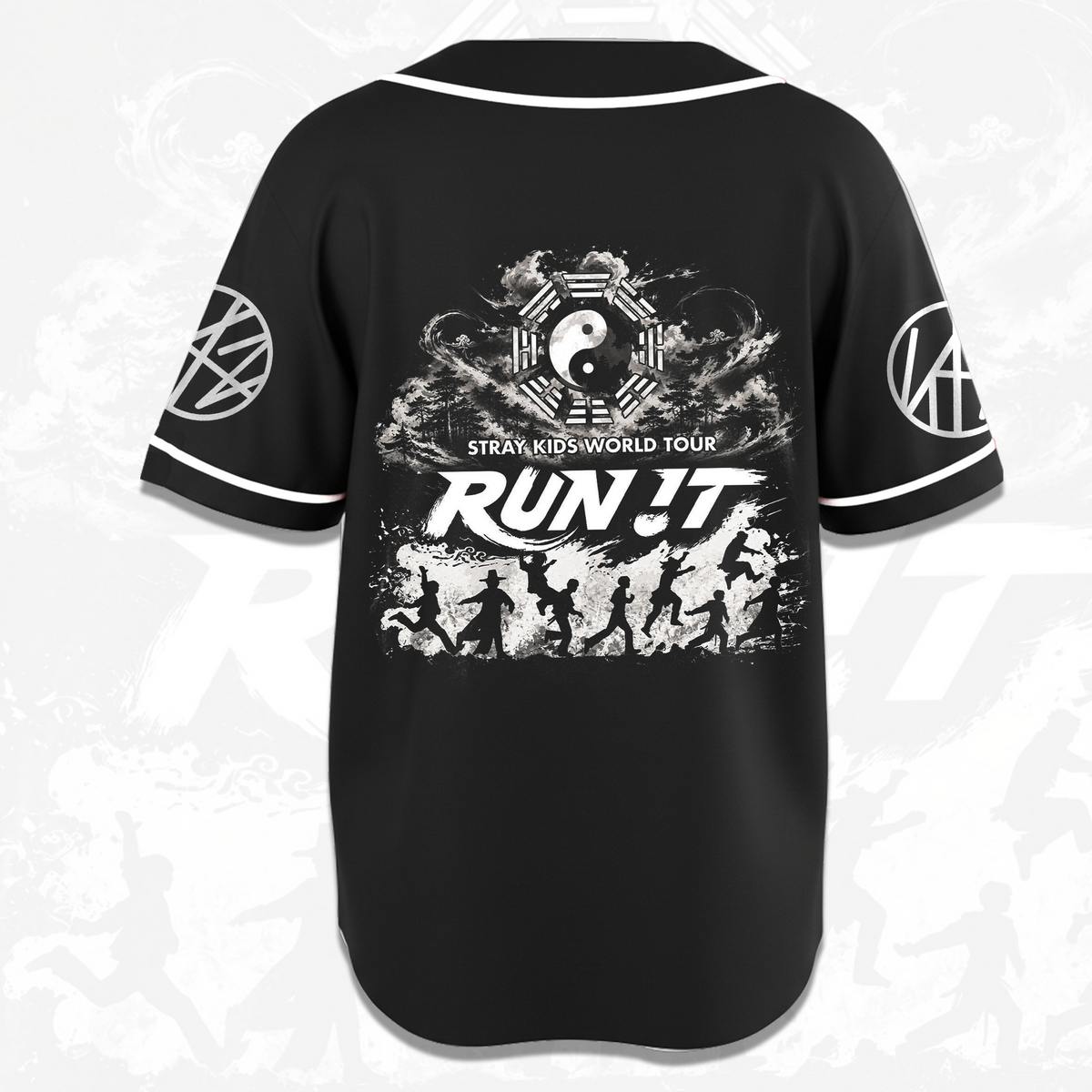 Shadow Stray Kids Run It Welttournee Baseball-Trikot Geschenk für Fans