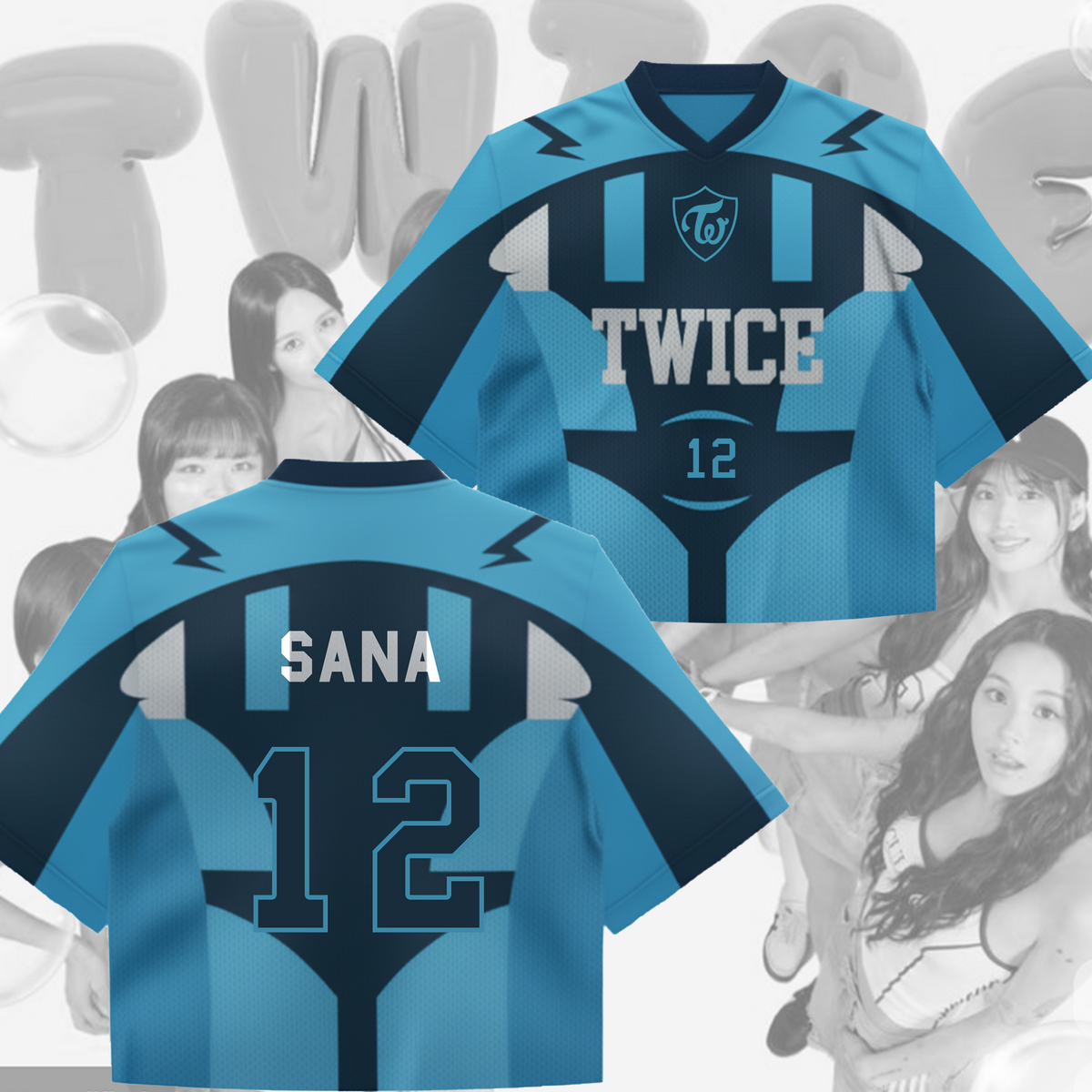 WAVESTEEᵀᴹ Train to World Tour Jersey By Twice Limited Mixed Mesh Jersey