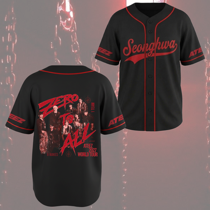 Ateez Golden Hour Teil 5 Albumkonzept Konzert Baseballtrikot Fan-Edition