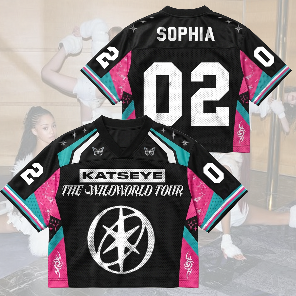 Butterfly KATSEYE The Wild World Tour Trikot Merch Geschenk für Eyekons