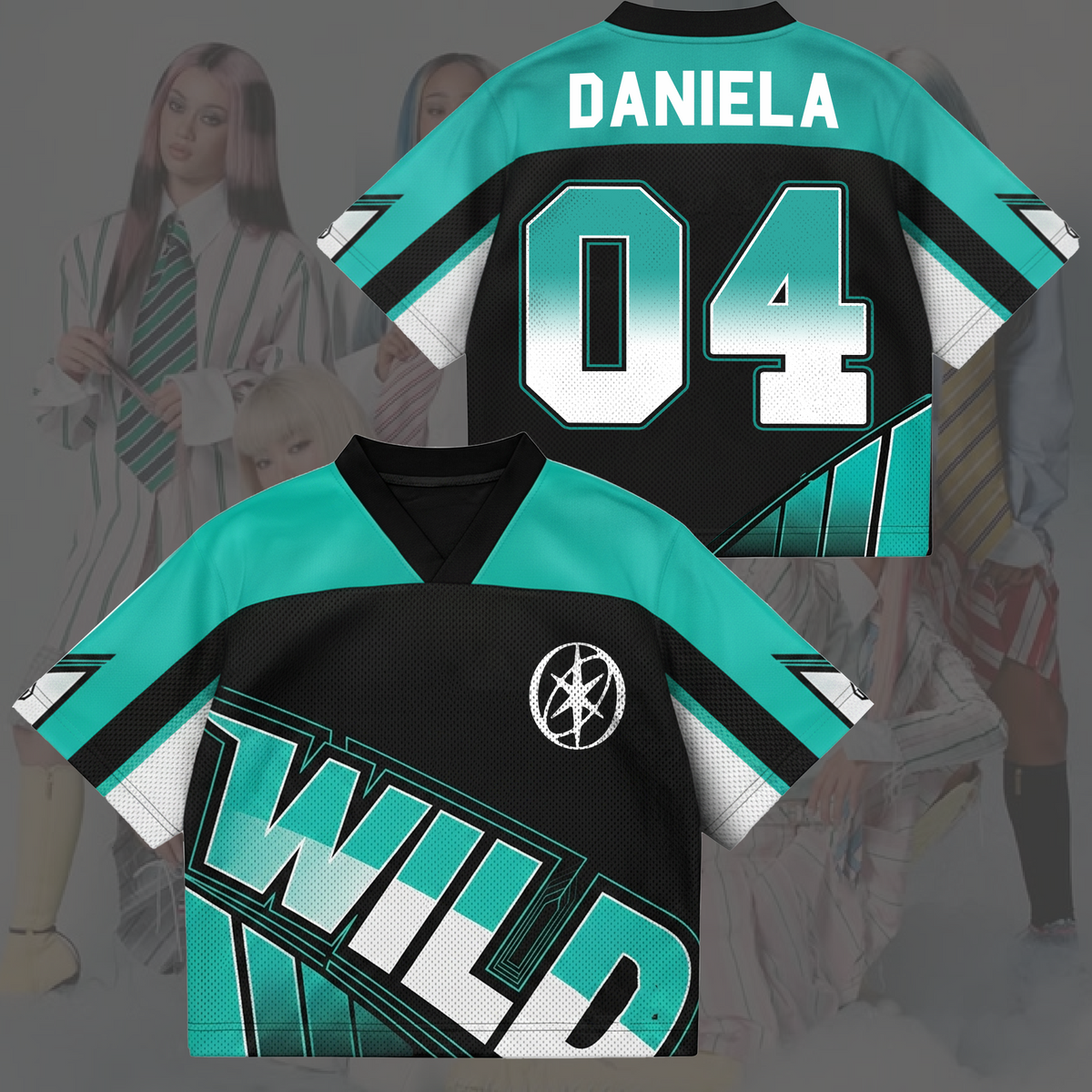 Sporty Chic Wild Katseye The WildWorld Tour Mesh-Jersey Eyekons Edition
