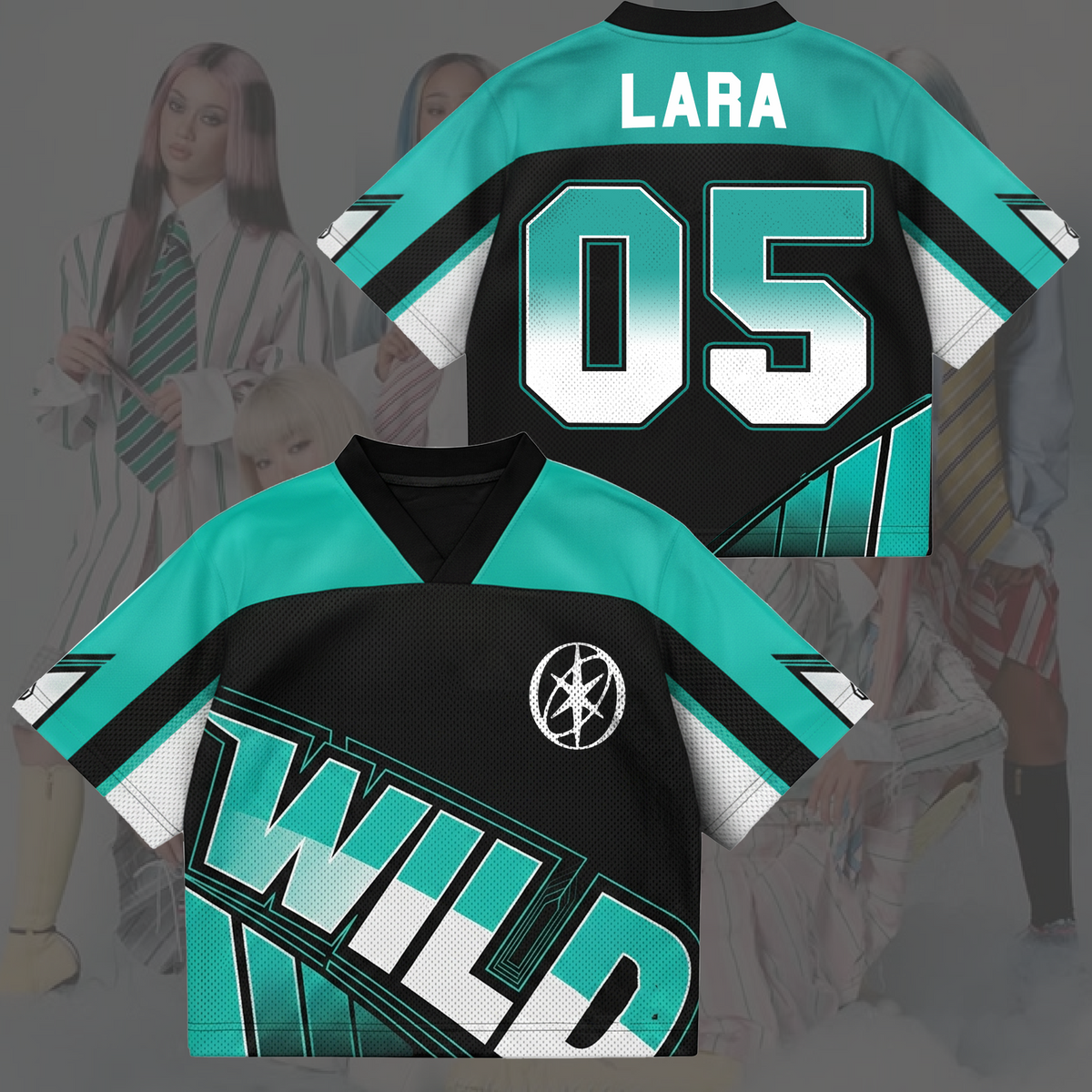 Sporty Chic Wild Katseye The WildWorld Tour Mesh-Jersey Eyekons Edition