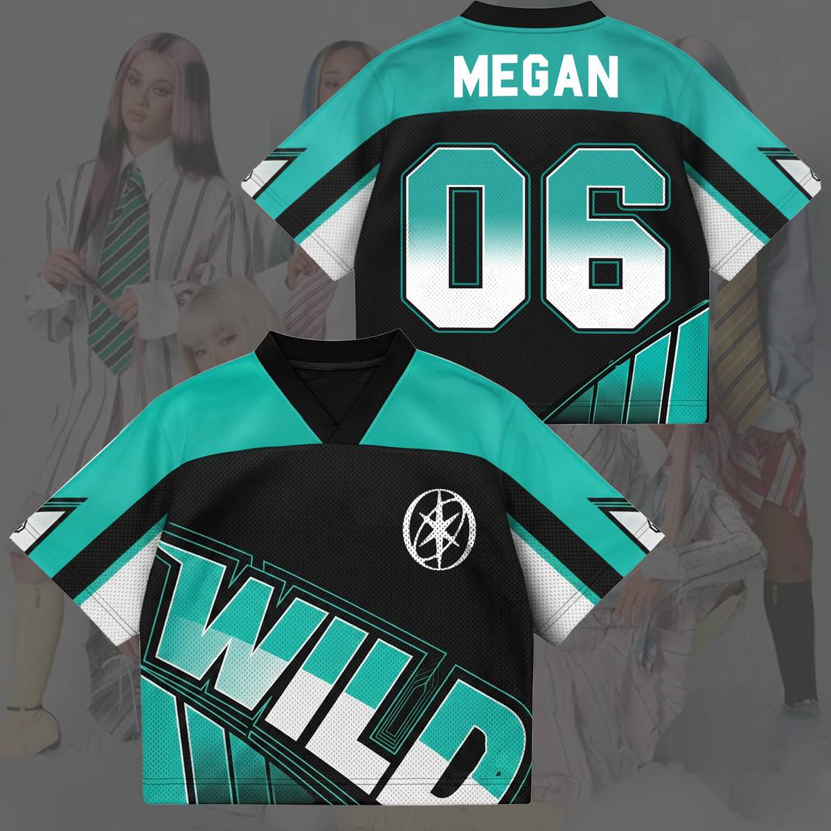 Sporty Chic Wild Katseye The WildWorld Tour Mesh-Jersey Eyekons Edition