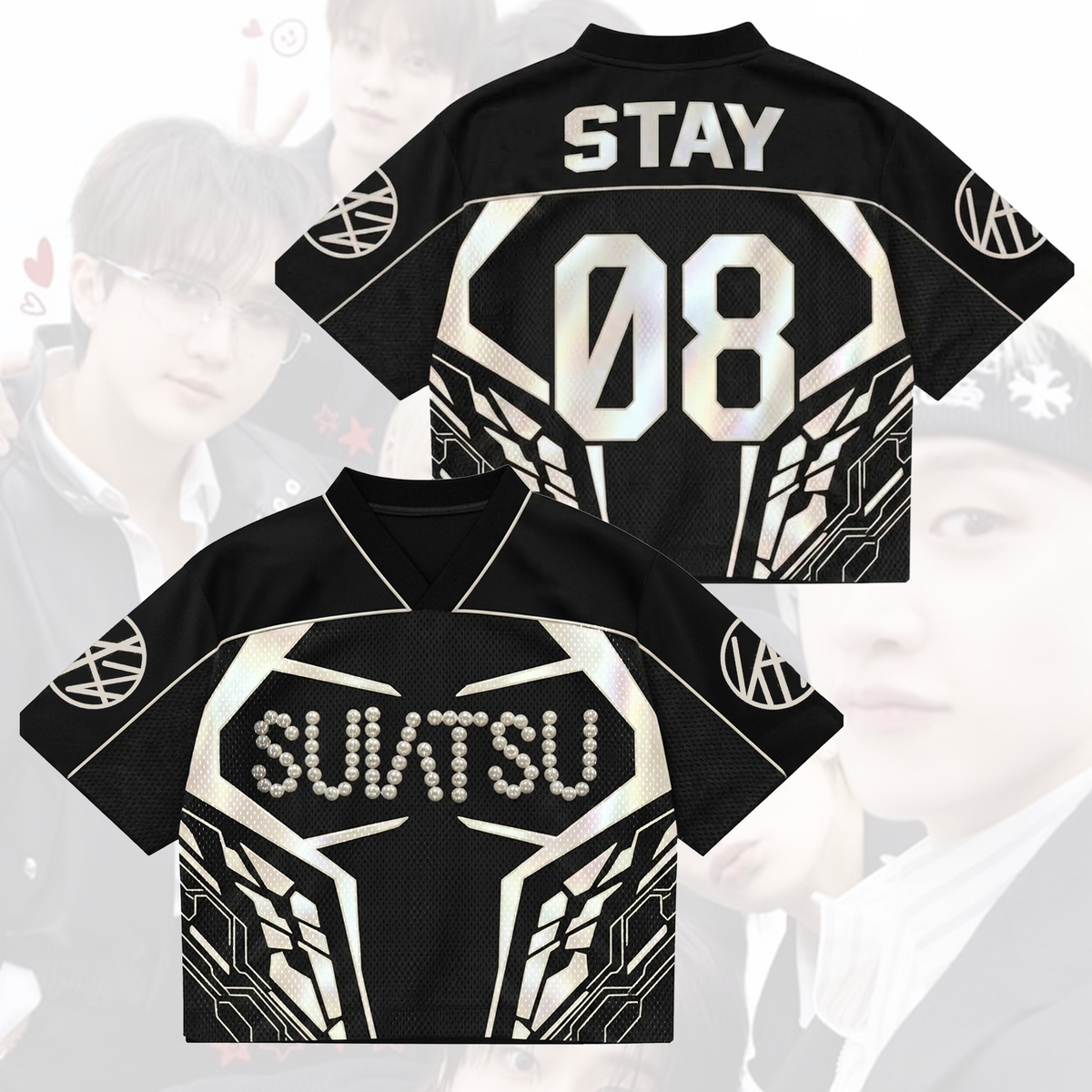 SUIATSU Stray Kids gemischtes Mesh-Trikot „Run It“-Tour-Geschenk für Fans