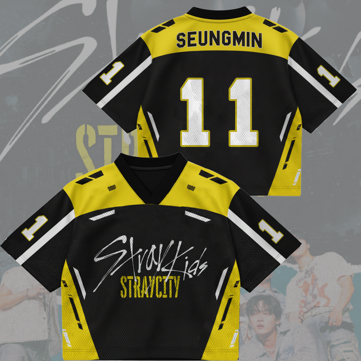Rebel Stray Kids Stray City Konzert-Tour Mixed Mesh Trikot