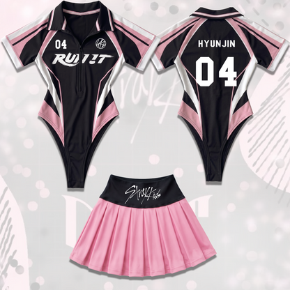 Do It To Run It Stray Kids World Tour Ganzkörper-Trikot-Set Limited Edition
