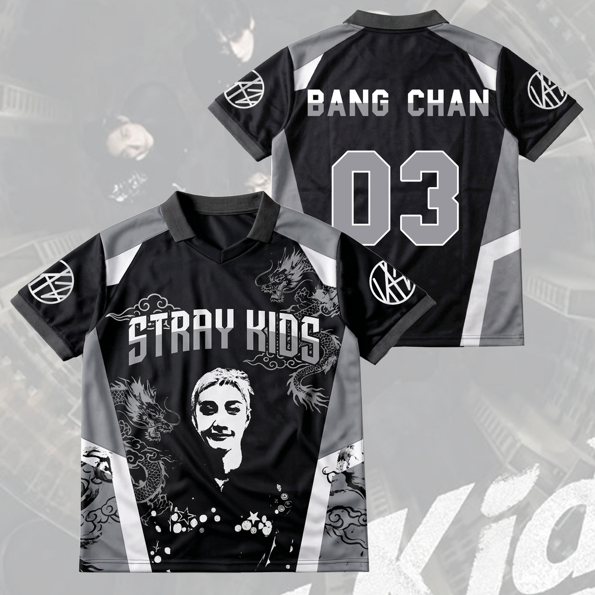 Stray Kids Visual Run It World Tour Baseball-Shirt mit Flügel-Ausschnitt Geschenk für Fans