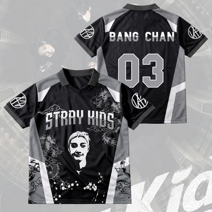 Stray Kids Visual Run It World Tour Baseball-Shirt mit Flügel-Ausschnitt Geschenk für Fans