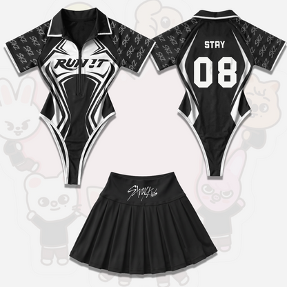 Athletic Stray Kids Run It World Tour Ganzkörper-Jersey-Set Geschenk für Stays
