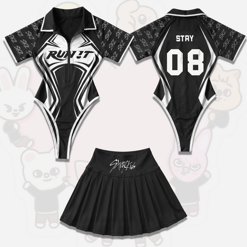 Athletic Stray Kids Run It World Tour Ganzkörper-Jersey-Set Geschenk für Stays