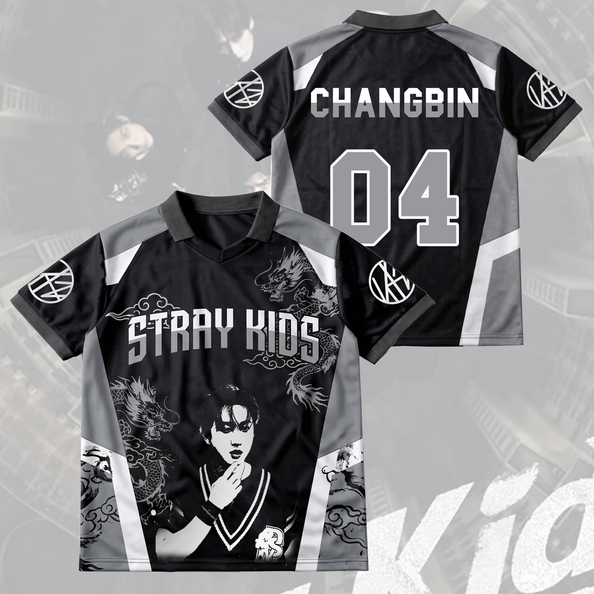 Stray Kids Visual Run It World Tour Baseball-Shirt mit Flügel-Ausschnitt Geschenk für Fans