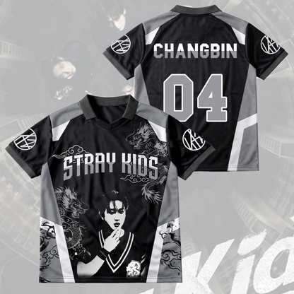 Stray Kids Visual Run It World Tour Baseball-Shirt mit Flügel-Ausschnitt Geschenk für Fans