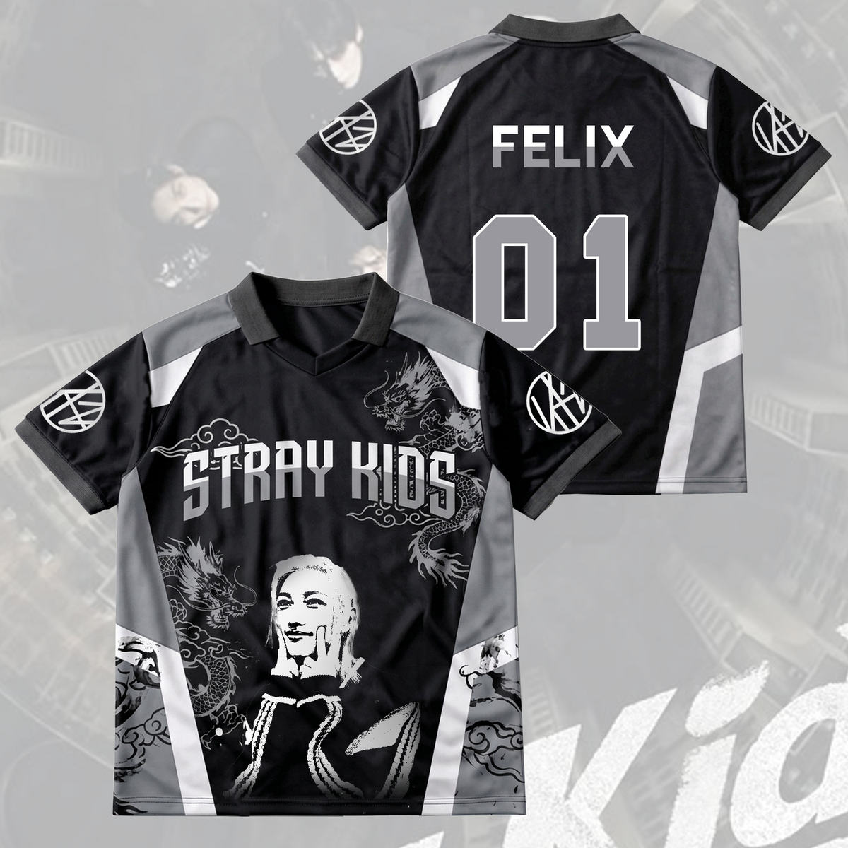 Stray Kids Visual Run It World Tour Baseball-Shirt mit Flügel-Ausschnitt Geschenk für Fans